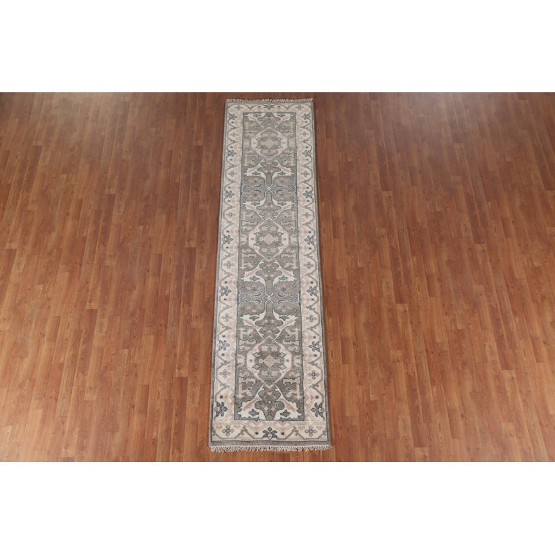 Tapis de couloir indien All-Over Oushak 3 x 10
