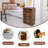 10 Gallon Wooden Tilt Out Open Kitchen Trash Can Cabinet (Not include trash can)-96884847