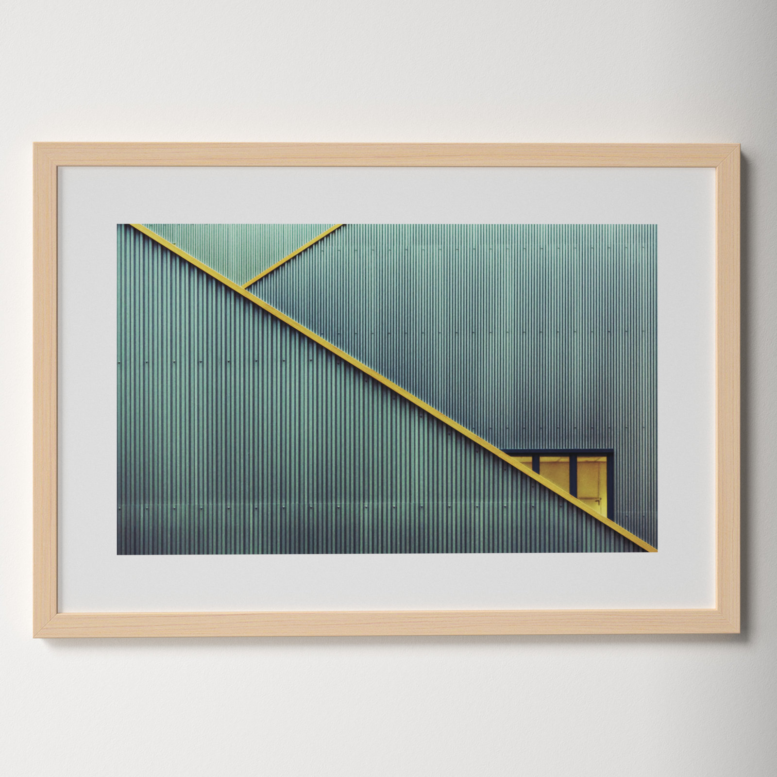 Stairs by Jan Niezen, Brown Framed Paper, 24.25" H x 34.38" W x 0.88" D