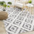 Meridian Geometric Black/Beige Area Rug-34128197