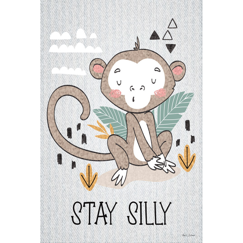 Stay Silly par Nicole DeCamp, H 12 po x l 8 po, Cadre doré simple