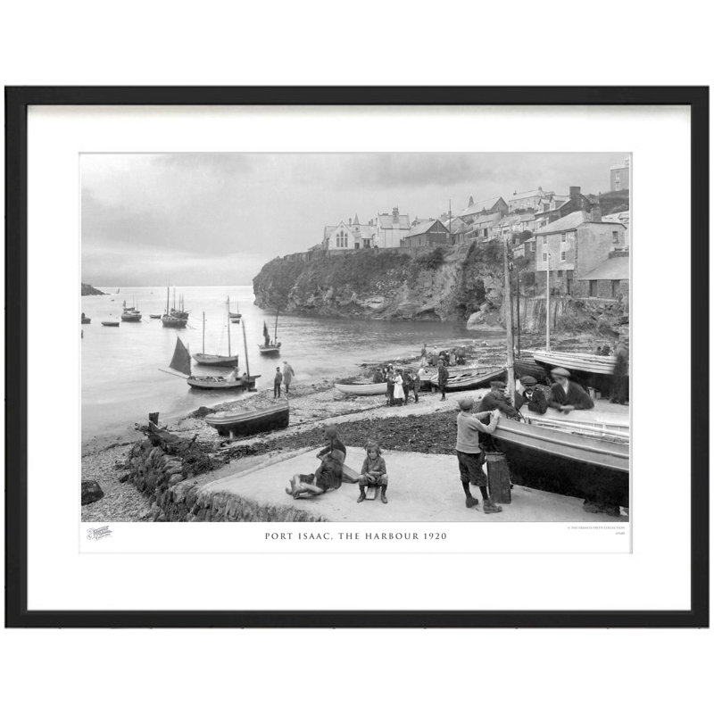 Port Isaac, The Harbour 1920 - Single Picture Frame Print, 45cm H x 60cm W x 2.3cm D