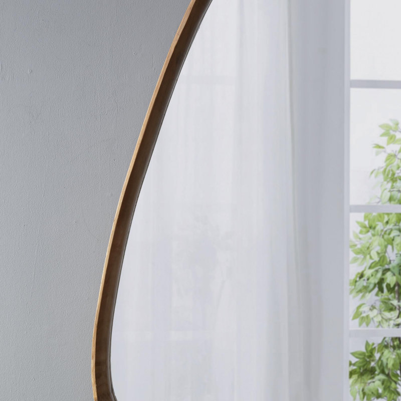 Irrgeular Mirror with Wood Frame