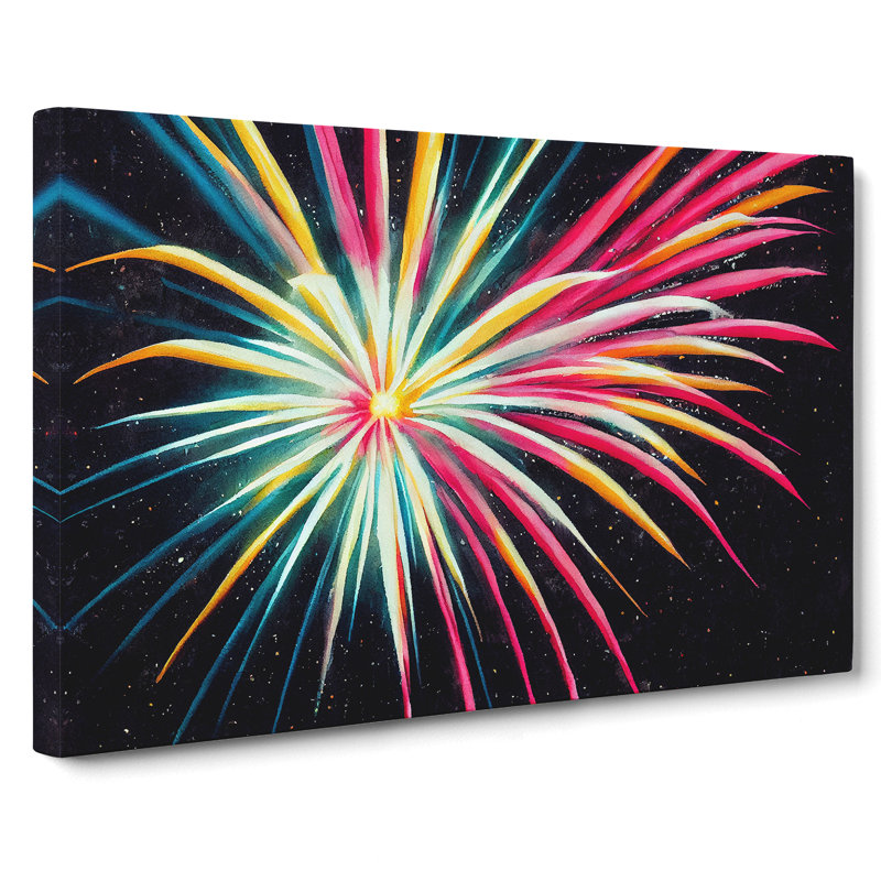 Statuesque Fireworks - Wrapped Canvas