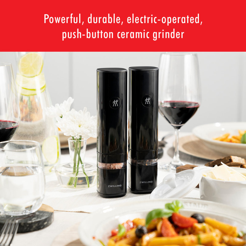 ZWILLING Enfinigy Electric Salt/Pepper Mill, Black Matte