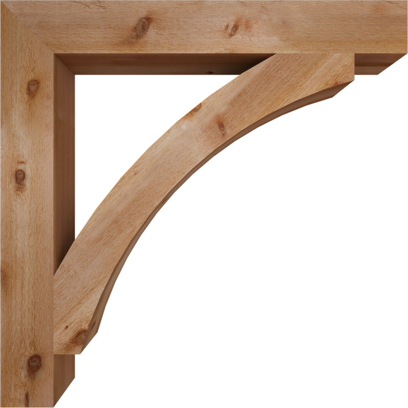 H 6 po x P 6 po Support en bois / corbeau, Cèdre rouge, H 46 po x l 6 po x P 46 po