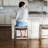 Maven Lane Adrien Backless Saddle Kitchen Stool with Fabric Upholstery-125402558-125402556