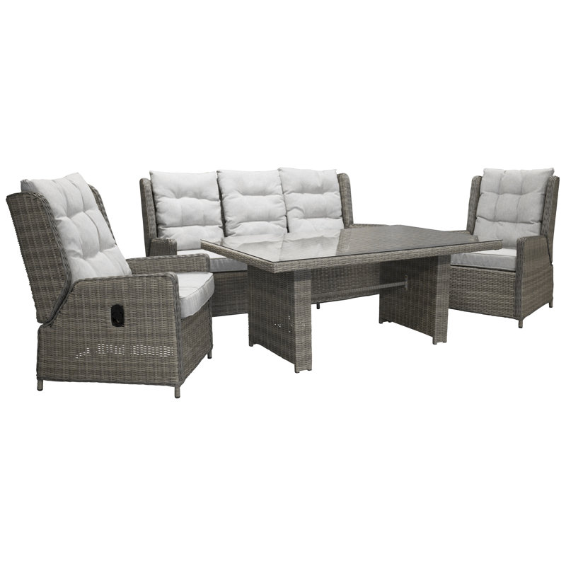 Neerav 5 Seater Rattan Sofa Set