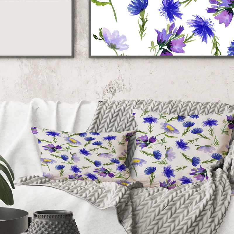 Housse et insert de coussin Wildflowers with Leaves I, 18" x 18"
