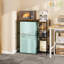Mini Fridge Stand With Storage Shelves