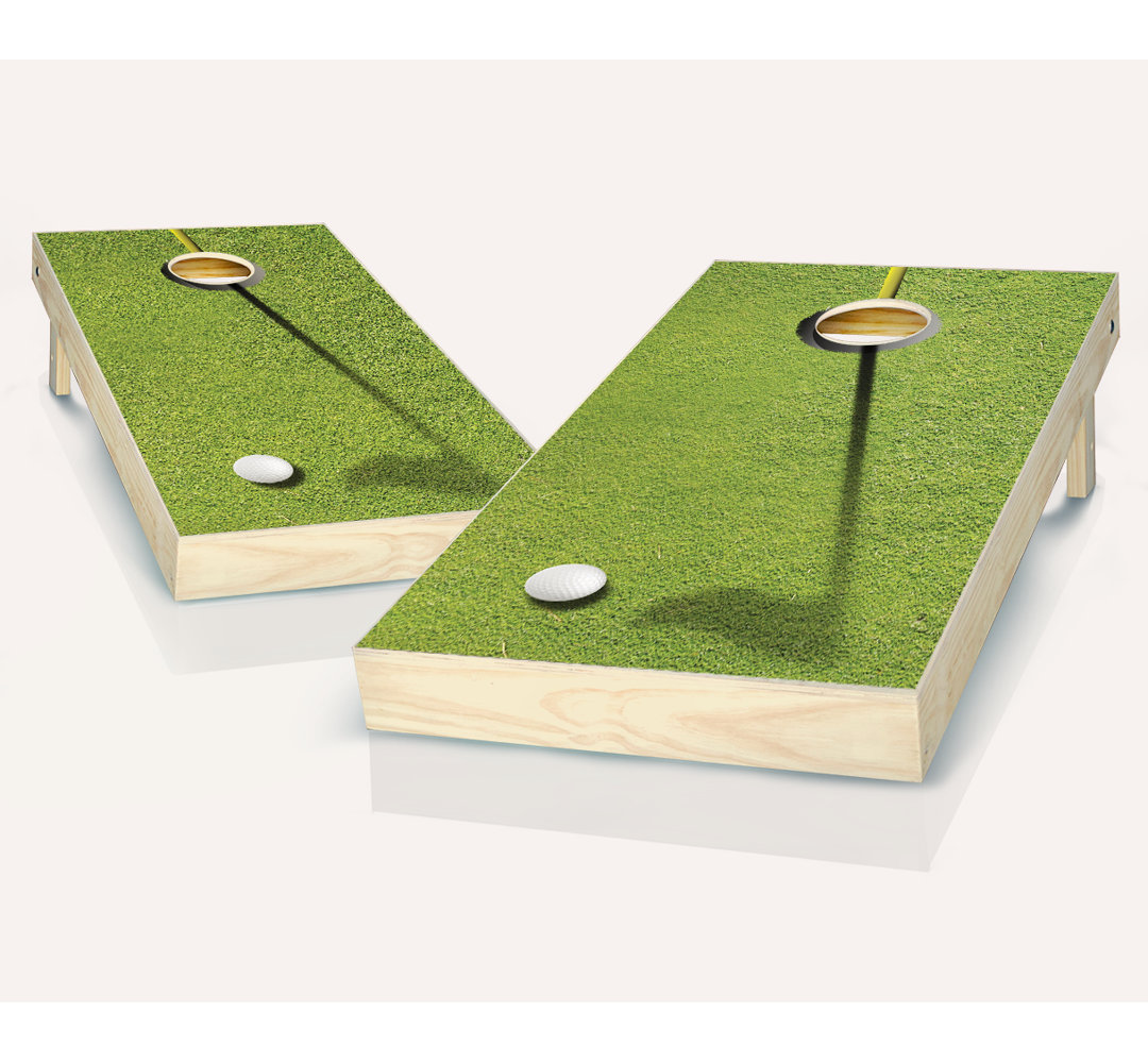 2' x 4' Golf Solid Wood Cornhole Set with Bags AJJ Cornhole 