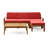 Raighlyn 78.25'' Wide Reversible Wood Patio Sectional with Cushions