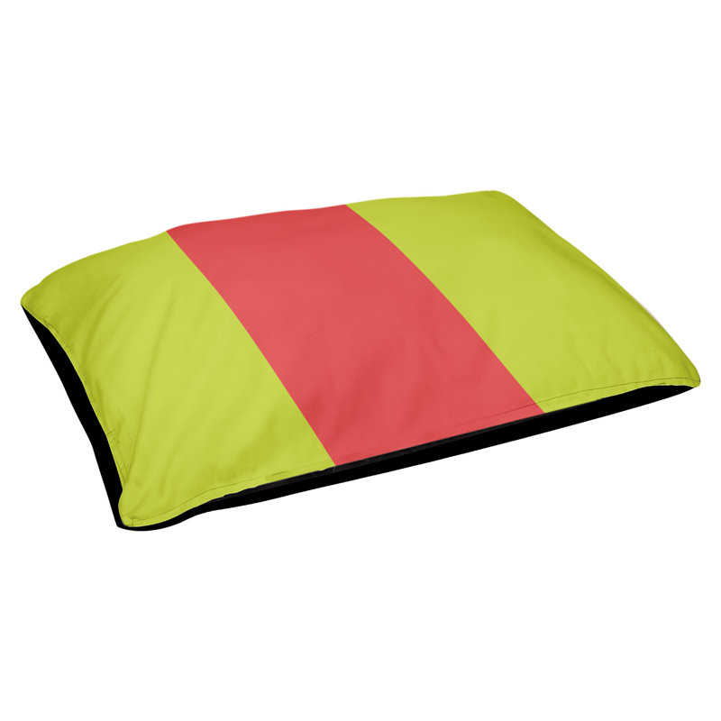 Coussin d'extérieur pour chien Mississippi Rebellion, Moyen (l 28 po x P 18 po x H 9,5 po), Volt Green/Torch Red/Volt Green