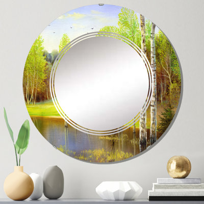 Miroir de salle de bain mural rond