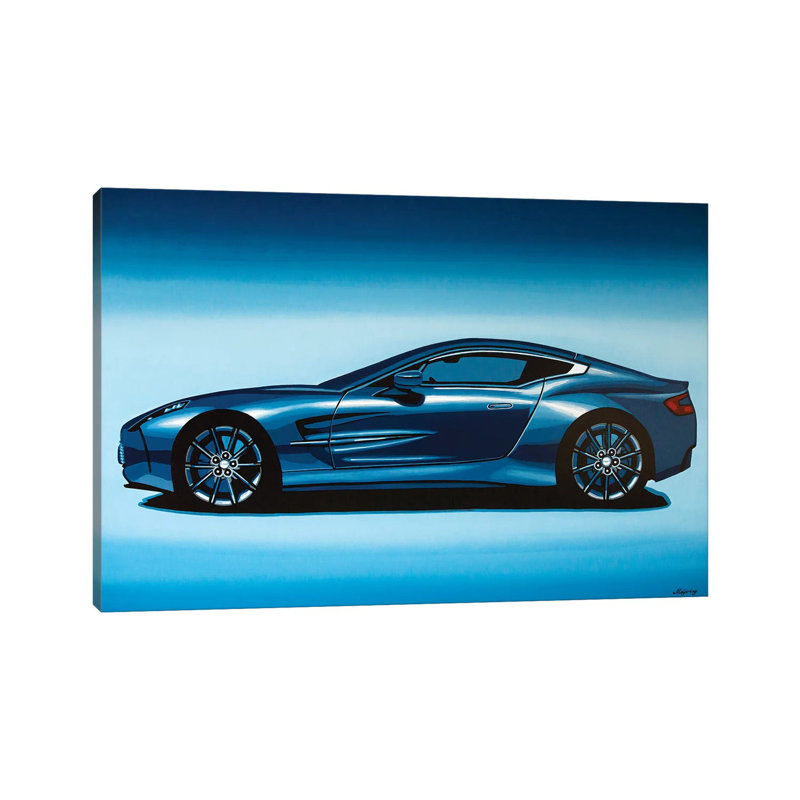 «Aston Martin One 77 2009» par Paul Meijering, reproduction d'art sur toile tendue, H 18 po x l 26 po x P 1,5 po