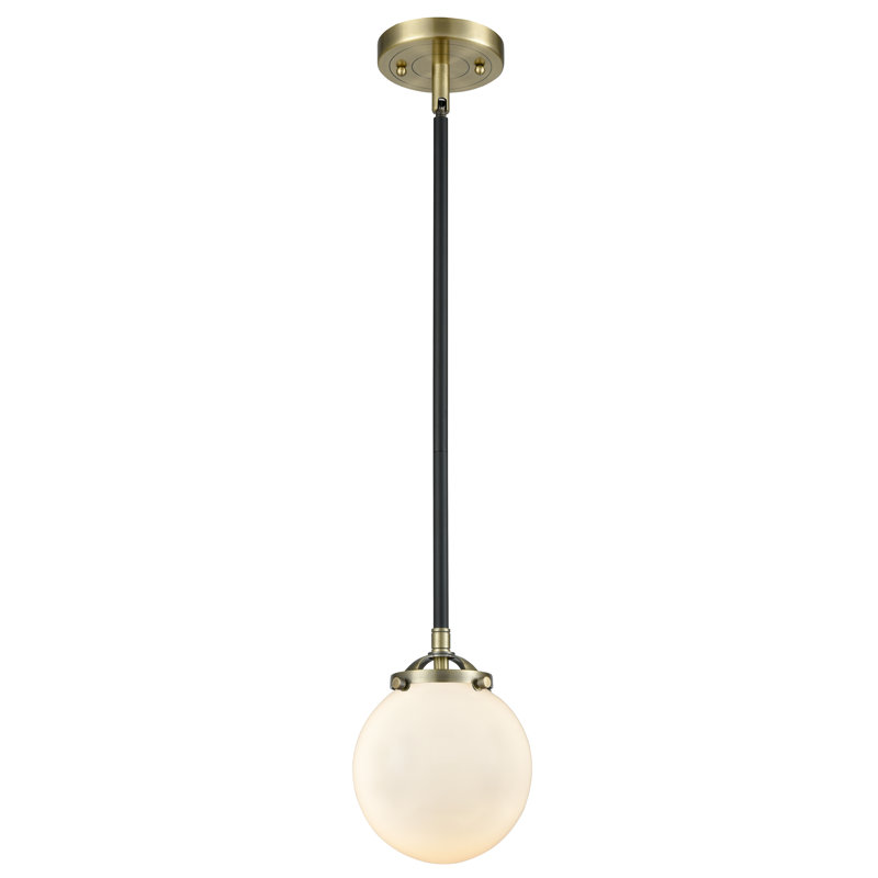 Luminaire suspendu sphère 1 lumière Zarmayr, Laiton antique noir, Ampoule non incluse, Grainé