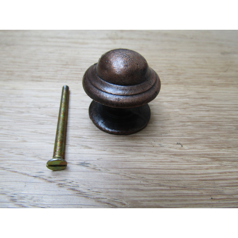 Clem 30mm Diameter Mushroom Knob, Antique Copper