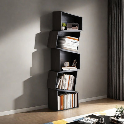 Luxury style black bookcase