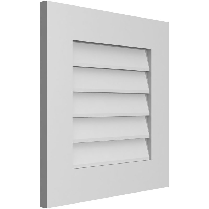 Vent à pignon rectangulaire en uréthane non-fonctionnel, H 20 po x l 20 po x P 1 po