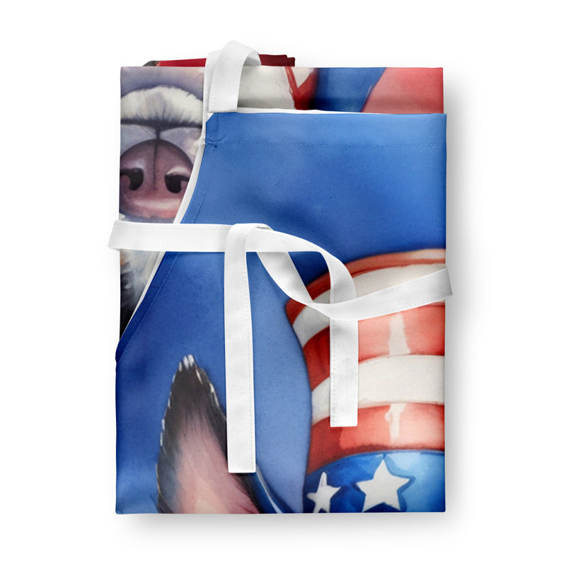 Patriotic American Apron, Rat Terrier