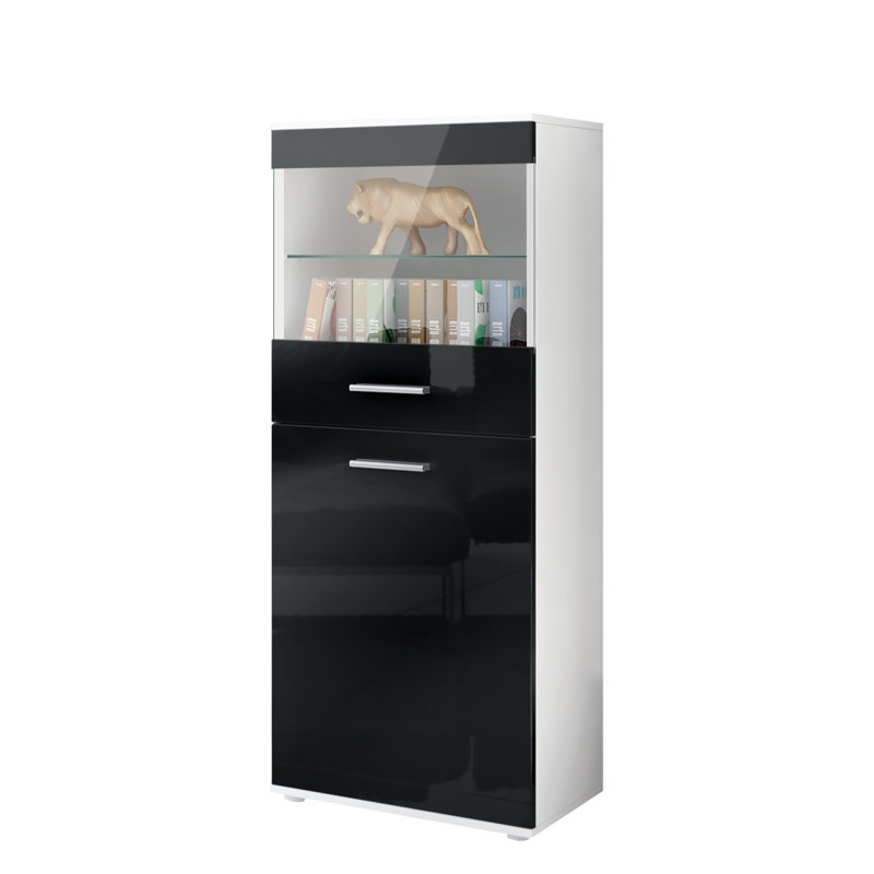 Kinser Curio Cabinet, Black, Without