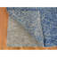 Tapis décoratif bleu oriental noué à la main de conception unique 9 pi x 12 pi new age
