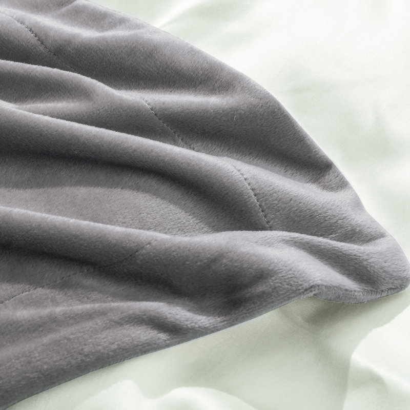 3 Pieces Comforter Cover Set, Flannel Duvet Cover Set With Zippered - NTBAY, Twin, Smoke Gray