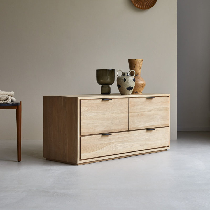 Senson Media Console, Natural Wood