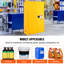 Armoire de sécurité pour liquides inflammables en acier laminé à froid 45 gallons, antidéflagrant 42,9 x 18,1 x 65,2 po avec 2 tablettes réglables et 2 portes manuelles à usage industriel, jaune, buffet