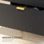 Beckem Bedroom Chest of Drawers with 4 Drawers Fluted 80x40x90cm Black