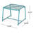 Abram Rectangular Metal Outdoor Side Table , 19.5'' in. W 18'' in. D-2124015755-2124015754