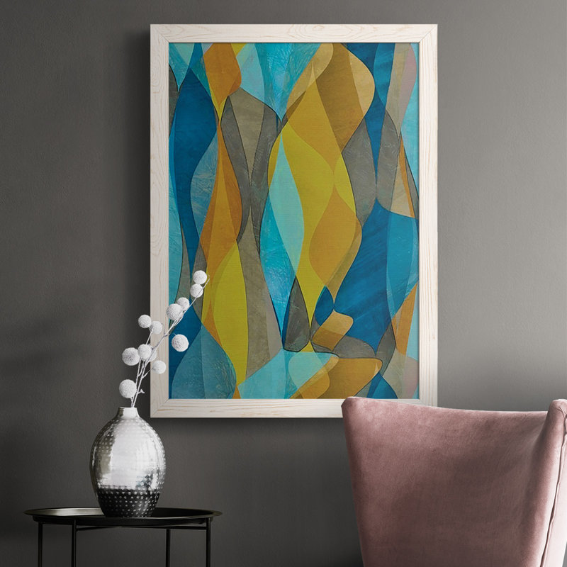 Simba Colorful Cascade II, reproduction d'art sur toile, Blanc, H 37,5 po x l 27,5 po x P 1 po