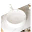 Lavabo de salle de bain 16 po MUNIN, vasque ronde en céramique sans robinet, sans armoire, blanc