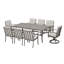 Ensemble de salle à manger en aluminium avec 2 chaises pivotantes, coussins lavables et coussins lavables Colby-1942606141-1931154569