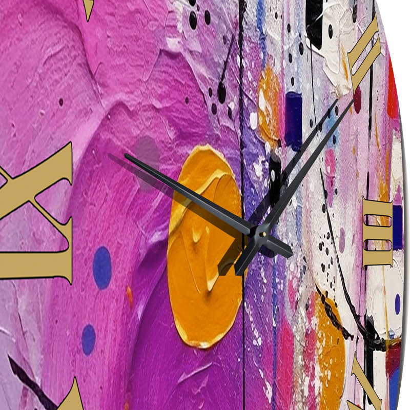 Rose Cubism Unleashed - Cubism - horloge murale, Petit
