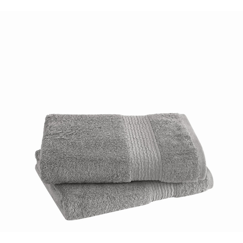 Ensemble de serviettes Cannon en coton / TENCEL, 2, Gris