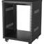 12U Recording Rack 500 Lbs Capacity, Open - Frame With Extra Storage, Made Of Q235 Carbon Steel, Lockable Caster Wheels, Good For Classrooms Network Stereo Back Design Wiring, Top Shelf, Ideal