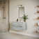 Fresca Formosa 36" Wall Mount Floating Single Sink Open Bottom Bathroom Vanity Set with Top, Sink and Mirror - Faucet Not Included