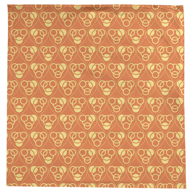 Nappe classiques des cercles et des vagues, Orange/jaune
