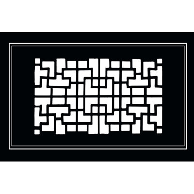 Shoji Screen In Ebony III 1 Piece Wrapped Canvas Wall Art