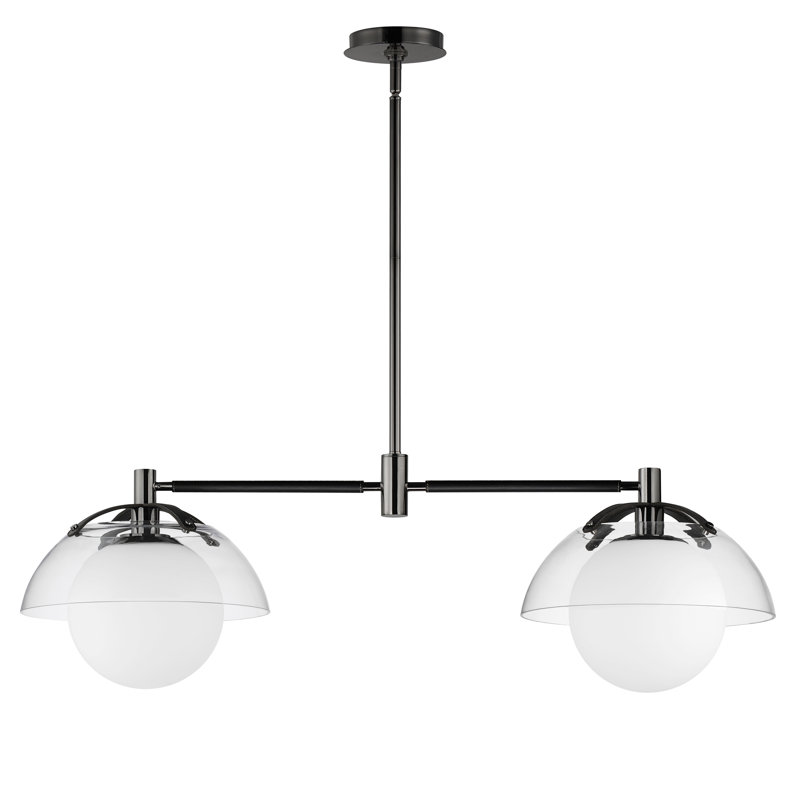 Domain 2 - Light Pendant, Black Chrome, Clear