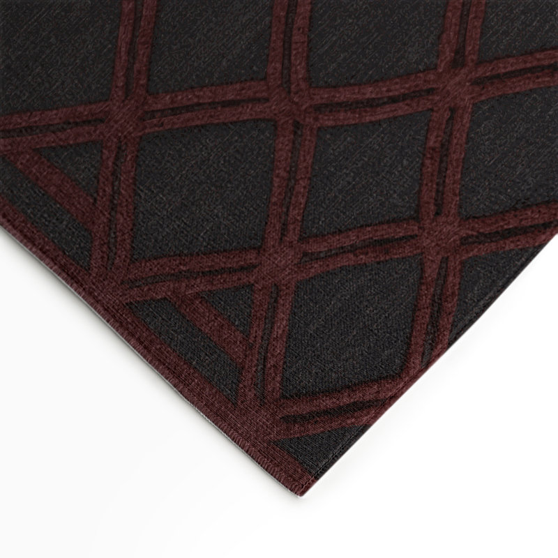 Tapis brun intérieur et extérieur Trellis, Rectangle 5 pi x 7 pi