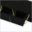 Table basse rectangulaire moderne ultrabrillante avec rangement spacieux et base dorée élégante, parfaite pour les salons contemporains