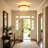 1-Light Brushed Gold Opal Glass Dimmable LED Flush Mount Ceiling light for Bedroom