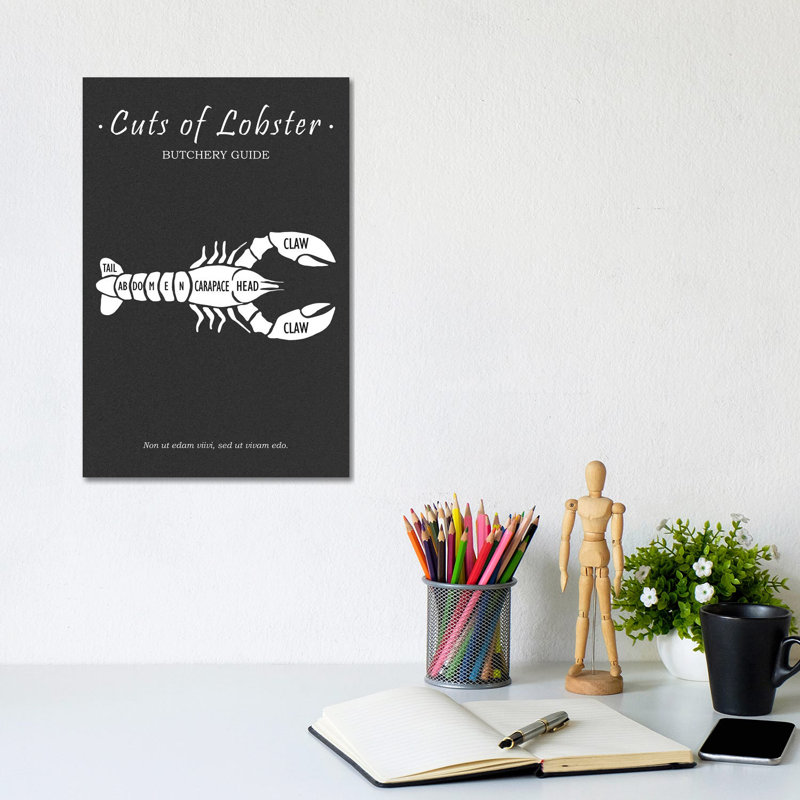 Butchery Lobster by Mark Rogan - Print on Canvas, Wrapped Canvas, 30.48cm H x 20.32cm W x 1.91cm D