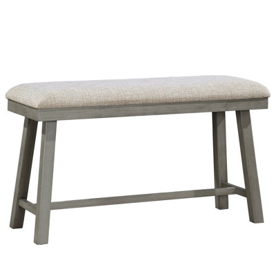 Counter Height Bench For Kitchen Dining, Gray Textured Seat Cushion Kitchen,