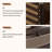 Dark-coffee + Beige Solid Wood + Rattan Display Cases