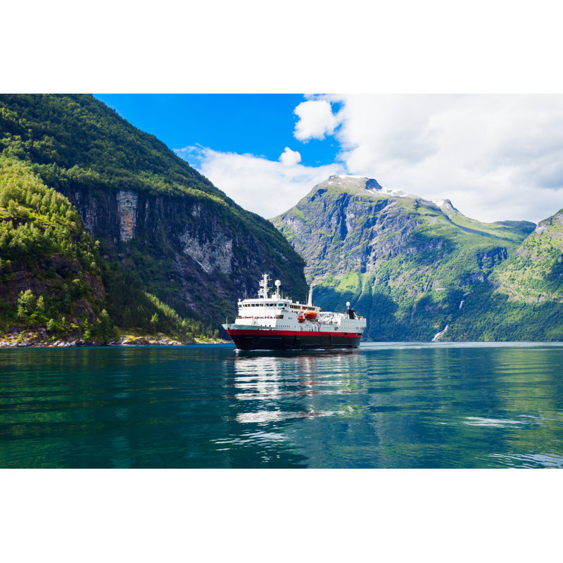 Geiranger At Geirangerfjord by Saiko3p - Wrapped Canvas Print, 30cm H x 46cm W