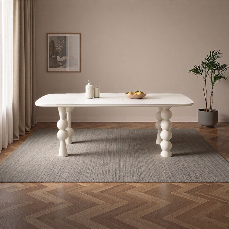 Table de salle à manger style français French Rock, H 29,5 po x L 55,1 po x l 31,5 po