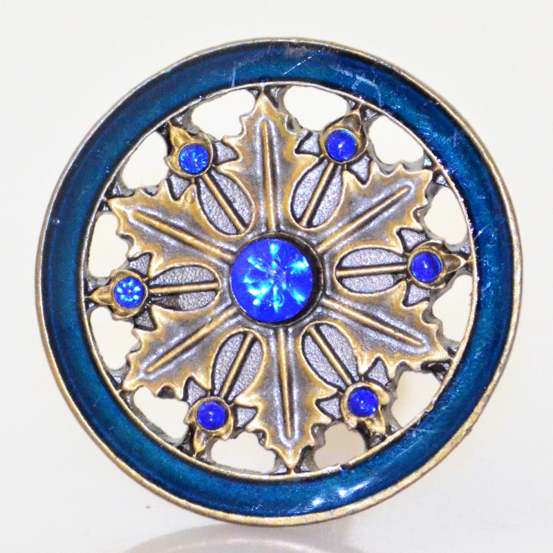 Poignée glamour bleue